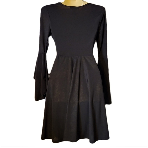 1 SM LEFT- BLACK BOHO DRESS - Picture 5 of 7